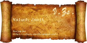Valuch Zsolt névjegykártya